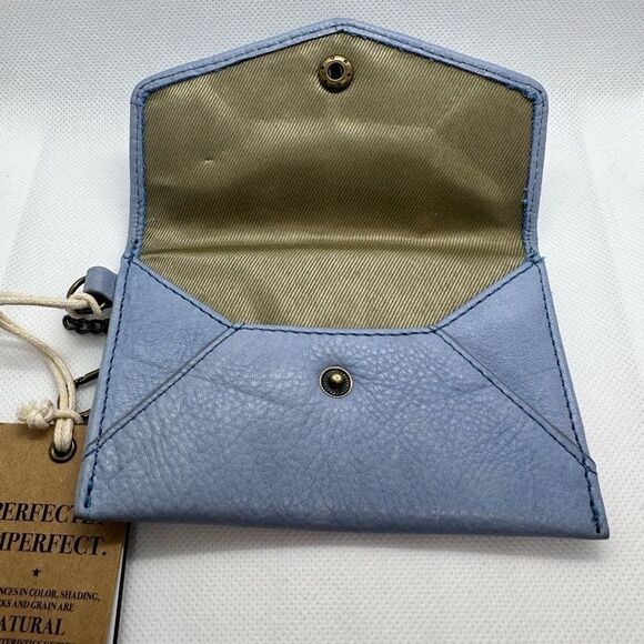 American Leather Co. Monica Coin Purse Blue Smooth NWT - Picture 9 of 9